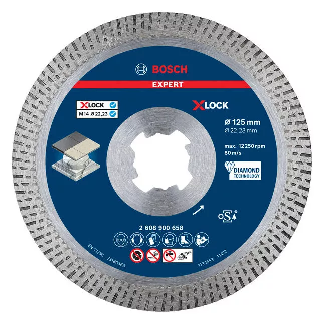 Disque à tronçonner XLock 125mm Expert HardCeramic Bosch